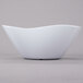 A white GET San Michele flare bowl with a curved edge.