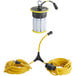 A yellow Lind Equipment Beacon360 Blaze LED work light with a black cord.