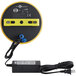 A yellow and black Lind Equipment Beacon360 GO portable area light with a power cord.