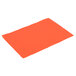 An orange rectangular placemat with a scalloped edge on a white background.