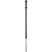 A black metal pole with a white background.