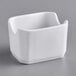 Tuxton BPQ-034 3 1/2" x 2 7/8" Porcelain White Rectangular China Sugar Packet Holder - 12/Case Main Thumbnail 3