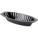 Fineline Flairware 215-BK 15 oz. Black Plastic Oval Bowl / Serving Boat - 300/Case Main Thumbnail 2