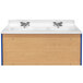 Tot Mate TM8352R.S3322 Royal Blue and Maple Double Laminate Floor Vanity - 49" x 21" x 21 1/2"; Unassembled Main Thumbnail 2