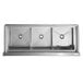 Steelton 59 1/2" 18-Gauge Stainless Steel Three Compartment Commercial Sink without Drainboard - 18" x 18" x 12" Bowls Main Thumbnail 5