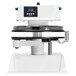 A white Proluxe Apex Pro X1 hydraulic pizza dough press with a digital display.