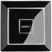 Acopa 11 1/4" Glossy Black Square Stoneware Plate - 6/Case Main Thumbnail 4