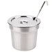 A stainless steel Nemco inset kit with a cover and ladle.
