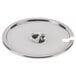 A Nemco stainless steel inset kit lid with ladle hole.