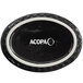 Acopa 5 oz. Oval Glossy Black Fluted Stoneware Souffle / Creme Brulee Dish - 36/Case Main Thumbnail 4