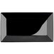 Acopa 10" x 5 1/2" Glossy Black Rectangular Stoneware Platter - 24/Case Main Thumbnail 3