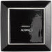 Acopa 9 1/4" Glossy Black Square Stoneware Plate - 3/Pack Main Thumbnail 4