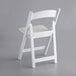 Lancaster Table & Seating White Resin Folding Chair with Vinyl Seat Main Thumbnail 4