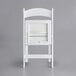Lancaster Table & Seating White Resin Folding Chair with Vinyl Seat Main Thumbnail 6