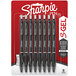 Sharpie 2096139 S-Gel Black Ink with Black Barrel 0.7mm Retractable Gel Pen - 8/Pack Main Thumbnail 2