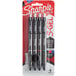 Sharpie 2096174 S-Gel Assorted Ink with Black Barrel 0.7mm Retractable Gel Pen - 4/Pack Main Thumbnail 1