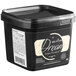 A black container of Satin Ice Dream 2 lb. Kiss of Cream Chocolate-flavored Rolled Fondant with a white label.