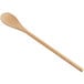 A Tablecraft beechwood wooden spoon with a long handle.