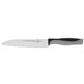 A Dexter-Russell V-Lo Santoku Chef Knife with a black handle and white blade.