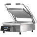 A Proluxe Vantage stainless steel clamshell sandwich grill on a counter.