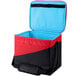 A red and black Igloo cooler bag.