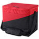 A red and black Igloo cooler bag with a black handle.