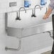Regency 96" x 17 1/2" Single-Hole Multi-Station Hand Sink for 4 Wall Mounted Faucets Main Thumbnail 1