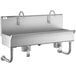 Regency 48" x 17 1/2" Single-Hole Multi-Station Hand Sink with 2 Knee Operated Faucets Main Thumbnail 3