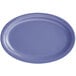 An Acopa Foundations purple oval platter with a narrow rim.