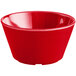 An Acopa Foundations red melamine bouillon cup.