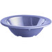 An Acopa Foundations purple melamine bowl with a white rim.