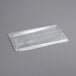 A clear plastic wrapper on a gray background.