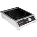 A Spring USA MAX induction range on a stainless steel countertop.