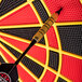An Arachnid CricketPro dart in a dart board.
