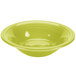 A close up of a green Fiesta Lemongrass cereal bowl.