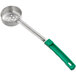 Choice 4 oz. Green Perforated Portion Spoon Main Thumbnail 3
