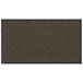 A brown Lavex Chevron Rib entrance mat with black trim.