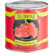 A case of Del Destino #10 cans of roasted piquillo peppers with a Del Destino label.
