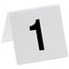 Cal-Mil 227 White/Black Double-Sided Number Tents 1-25 - 3" x 3" Main Thumbnail 2