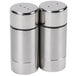 A set of two American Metalcraft stainless steel salt and pepper shakers.