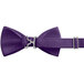 A Henry Segal dark purple adjustable band bow tie with metal buckles.