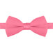 A close-up of a Henry Segal hot pink poly-satin bow tie with an adjustable band.