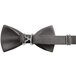 A dark gray Henry Segal bow tie with adjustable metal buckles.