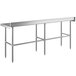 Regency 24" x 84" 16-Gauge 304 Stainless Steel Commercial Open Base Work Table with 4" Backsplash Main Thumbnail 4