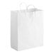 A white paper bag with handles.