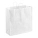 A white rectangular shopping bag with handles.
