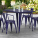 Lancaster Table & Seating Alloy Series 48" x 30" Navy Dining Height Outdoor Table Main Thumbnail 1