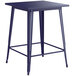 Lancaster Table & Seating Alloy Series 32" x 32" Navy Outdoor Bar Height Table Main Thumbnail 3