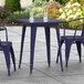 Lancaster Table & Seating Alloy Series 24" x 24" Navy Dining Height Outdoor Table Main Thumbnail 1