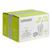 A white box of Sorbos lime flavored paper-wrapped straws.